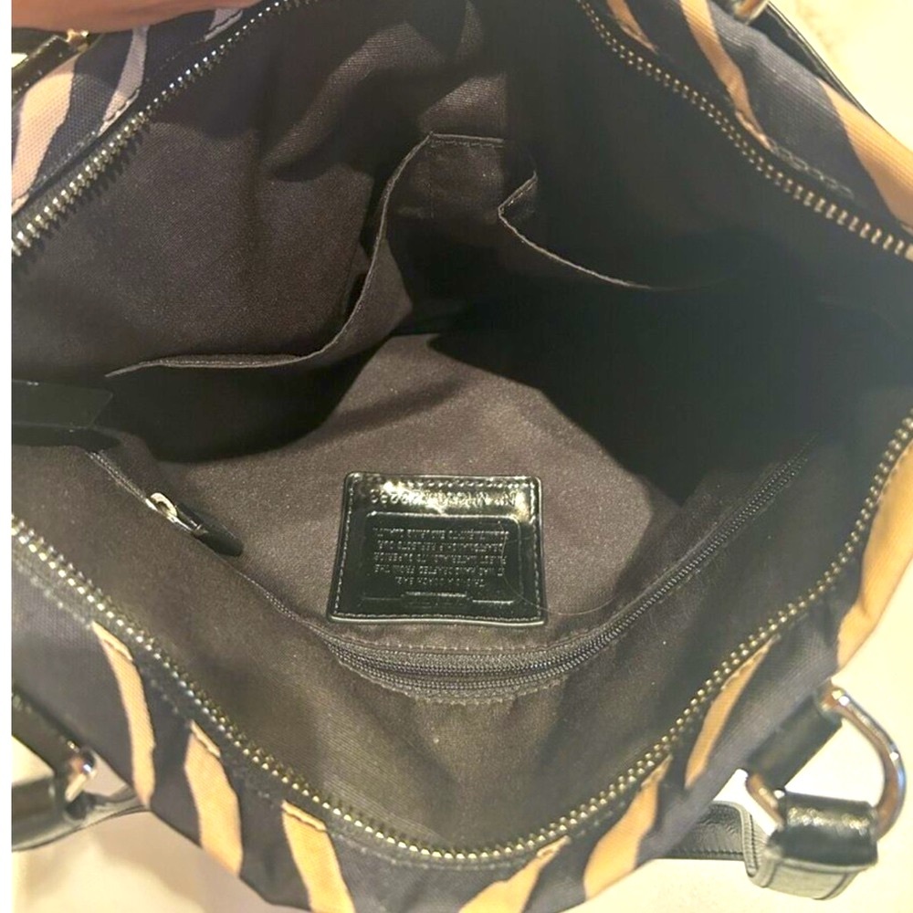 Coach Black and Cream Zebra Print Bag - Picture 5 of 11